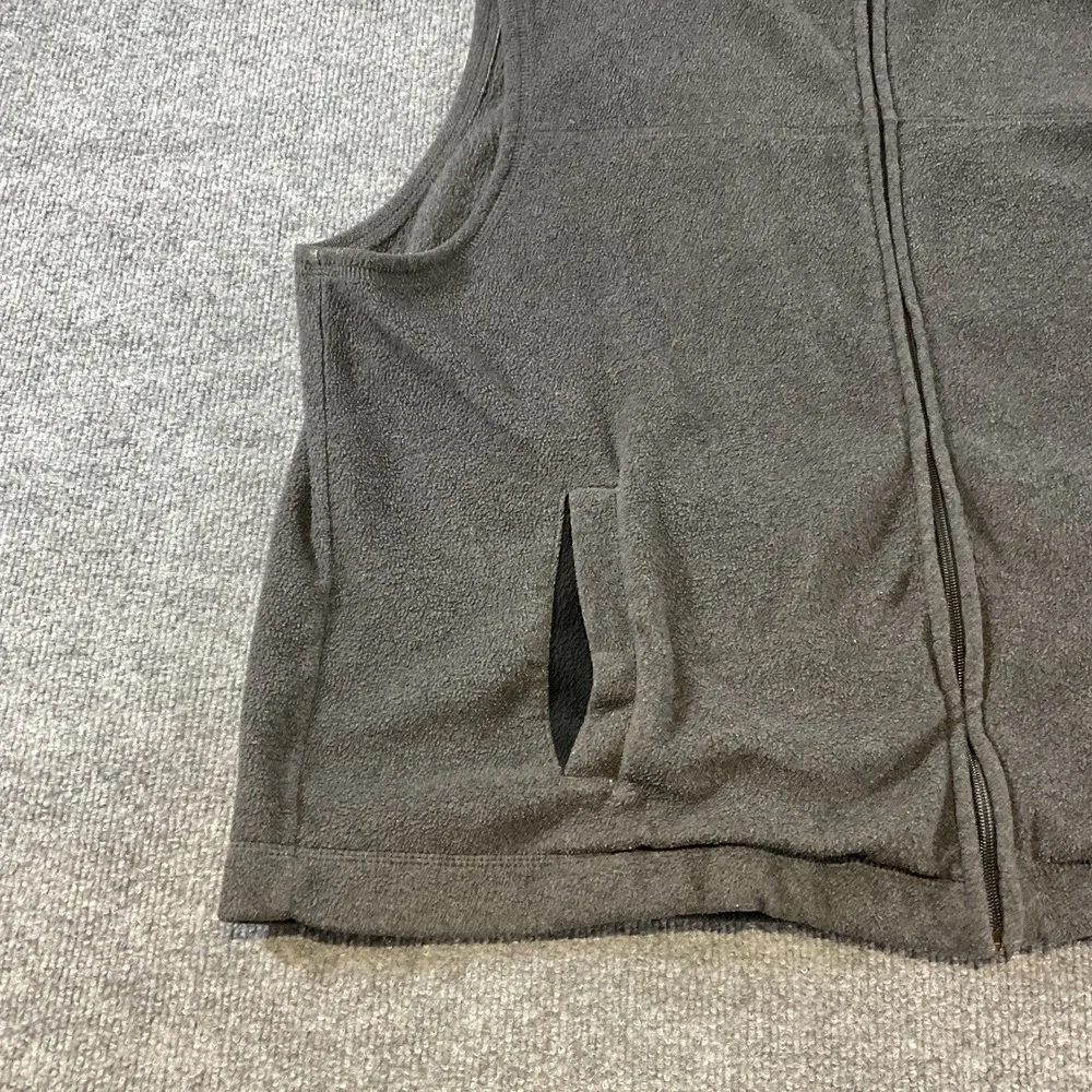 St John's Bay XL Fleece Vest Brown Full Zip Sleeveless Jacket Mens Outdoor Casua